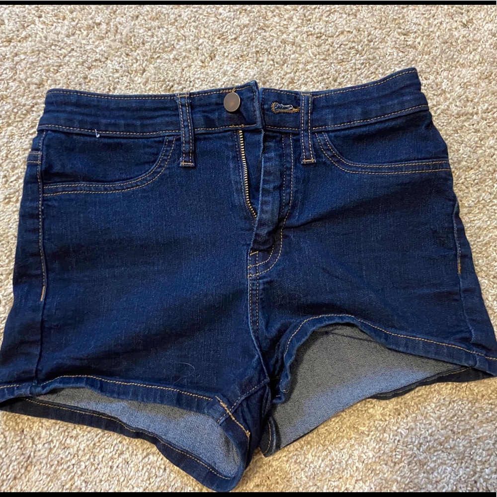 High waist denim shorts